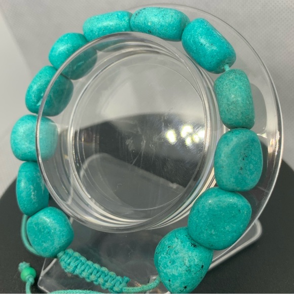 3/$10 Beautiful - Chunky Stones - Blue Adjustable Women’s Bracelet - Picture 7 of 8